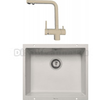 Комплект Мойка Zigmund & Shtain Integra 500, осенняя трава + Смеситель ZS 1300, осенняя трава