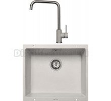 Комплект Мойка Zigmund & Shtain Integra 500, осенняя трава + Смеситель ZS 1400, осенняя трава