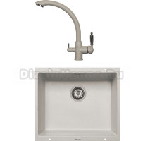 Комплект Мойка Zigmund & Shtain Integra 500, осенняя трава + Смеситель ZS 1500, осенняя трава