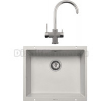 Комплект Мойка Zigmund & Shtain Integra 500, осенняя трава + Смеситель ZS 1800, осенняя трава