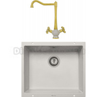 Комплект Мойка Zigmund & Shtain Integra 500, осенняя трава + Смеситель ZS 2100, осенняя трава