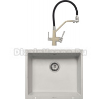 Комплект Мойка Zigmund & Shtain Integra 500, осенняя трава + Смеситель ZS 2200, осенняя трава