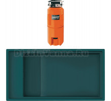 Комплект Мойка Omoikiri Kinaru 86-U/I-DO, deep ocean + Измельчитель Nagare slim 1250