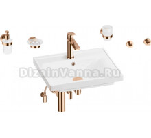 Комплект 9 в 1 Wellsee FreeDom 201006844 глянцевый белый, розовое золото