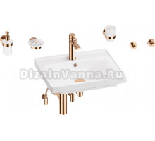 Комплект 9 в 1 Wellsee FreeDom 201006849 глянцевый белый, розовое золото