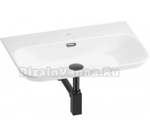 Накладная раковина Wellsee Eclatant 2.0 201001757 65 глянцевая белая, матовая черная, прямоугольная, фаянс, с 1 отверстием под смеситель