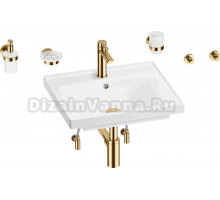 Комплект 9 в 1 Wellsee FreeDom 201006858 глянцевый белый, золото