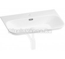 Накладная раковина Wellsee Eclatant 2.0 201001760 65 глянцевая белая, матовая белая, прямоугольная, фаянс, с 1 отверстием под смеситель