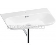 Накладная раковина Wellsee Eclatant 2.0 201001761 65 глянцевая белая, хром, прямоугольная, фаянс, с 1 отверстием под смеситель