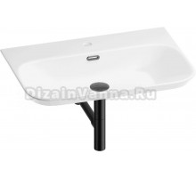 Накладная раковина Wellsee Eclatant 2.0 201001762 65 глянцевая белая, матовая черная, прямоугольная, фаянс, с 1 отверстием под смеситель