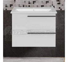 Тумба с раковиной ASB-Mebel Тида 60 глянцевая белая, раковина ASB-Mebel Odensvik 60