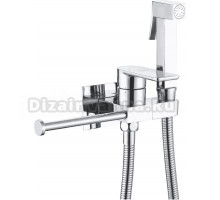 Гигиенический душ Rose R307 со смесителем, С ВНУТРЕННЕЙ ЧАСТЬЮ, хром