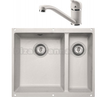 Комплект Мойка Zigmund & Shtain Integra 500.2, осенняя трава + Смеситель ZS 0200, осенняя трава