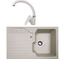 Комплект Мойка Zigmund & Shtain Kaskade 800, осенняя трава + Смеситель ZS 0300, осенняя трава