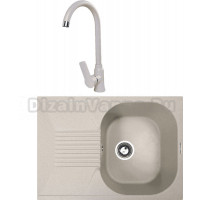 Комплект Мойка Zigmund & Shtain Klassisch 695, осенняя трава + Смеситель ZS 0400, осенняя трава