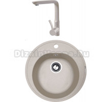 Комплект Мойка Zigmund & Shtain Kreis 505, осенняя трава + Смеситель ZS 0900, осенняя трава