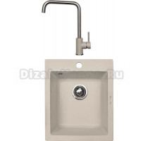 Комплект Мойка Zigmund & Shtain Platz 425, осенняя трава + Смеситель ZS 1400, осенняя трава