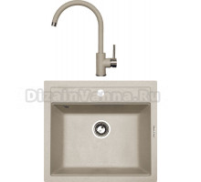 Комплект Мойка Zigmund & Shtain Platz 560, осенняя трава + Смеситель ZS 1600, осенняя трава