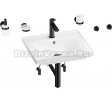 Комплект 9 в 1 Wellsee FreeDom 201006872 глянцевый белый, матовый черный