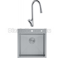 Комплект Мойка D&K DKS505004, сатин + Смеситель Bayern Alfeld DA1482501