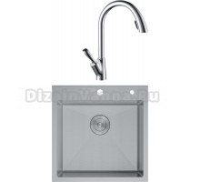 Комплект Мойка D&K DKS505004, сатин + Смеситель Venice Baciano DA1032541