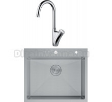 Комплект Мойка D&K DKS604504, сатин + Смеситель Bayern Alfeld