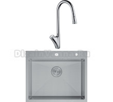 Комплект Мойка D&K DKS604504, сатин + Смеситель Bayern Alfeld DA1482501