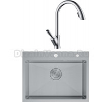 Комплект Мойка D&K DKS605004 сатин + Смеситель Venice Baciano DA1032541