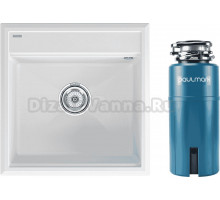 Комплект Мойка Paulmark Stepia 50 PM115051-WH, белая + Измельчитель Intenso I-800