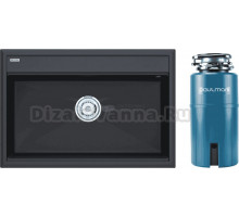 Комплект Мойка Paulmark Stepia 80 PM117551-AN, антрацит + Измельчитель Intenso I-500