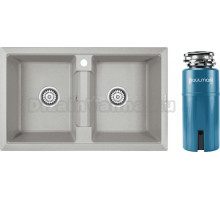 Комплект Мойка Paulmark Tandem 80/2PM238150-GR, серая + Измельчитель Intenso