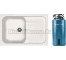 Комплект Мойка Dr. Gans Adel 780, белая + Измельчитель Paulmark Intenso