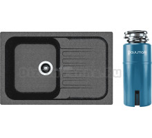 Комплект Мойка Dr. Gans Adel 780, черная + Измельчитель Paulmark Intenso