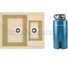 Комплект Мойка Dr. Gans Astra, 620K дюна + Измельчитель Paulmark Intenso