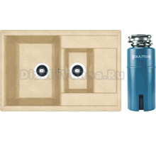 Комплект Мойка Dr. Gans Astra, 760K дюна + Измельчитель Paulmark Intenso