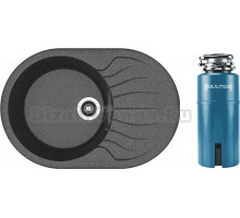 Комплект Мойка Dr. Gans Berta, 760 черный + Измельчитель Paulmark Intenso