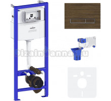 Инсталляция с кнопкой Lavinia Boho RelFix 77010042 цвет венге, крепление к полу и стене, с регулировкой по высоте, с функцией удаления запахов