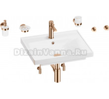 Комплект 9 в 1 Wellsee FreeDom 201006909 глянцевый белый, розовое золото