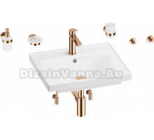 Комплект 9 в 1 Wellsee FreeDom 201006904 глянцевый белый, розовое золото