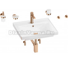 Комплект 9 в 1 Wellsee FreeDom 201006919 глянцевый белый, розовое золото