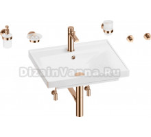 Комплект 9 в 1 Wellsee FreeDom 201006929 глянцевый белый, розовое золото