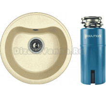 Комплект Мойка Dr. Gans Dora, дюна + Измельчитель Paulmark Intenso