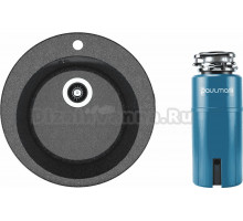 Комплект Мойка Dr. Gans Gala, черный + Измельчитель Paulmark Intenso