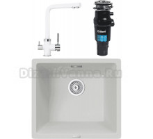 Комплект Мойка TopZero TopGran Gisele 457.406-07, ice 07 + Смеситель Alphons, ice 07 + Измельчитель Bort Titan 7000