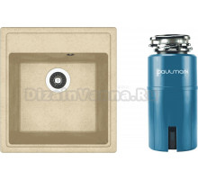 Комплект Мойка Dr. Gans Nika 470, дюна + Измельчитель Paulmark Intenso