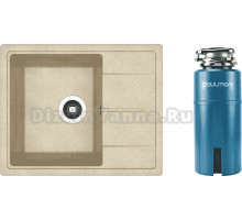 Комплект Мойка Dr. Gans Nika 580, дюна + Измельчитель Paulmark Intenso