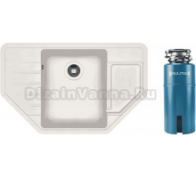 Комплект Мойка Dr. Gans Rio, белая + Измельчитель Paulmark Intenso