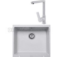 Комплект Мойка Zigmund & Shtain Integra 500, млечный путь + Смеситель ZS 0700, млечный путь