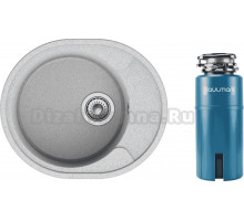 Комплект Мойка Reflexion Allonge, 57 серая + Измельчитель Paulmark Intenso