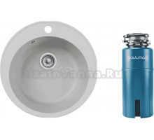 Комплект Мойка Reflexion Arena, 48 серая + Измельчитель Paulmark Intenso